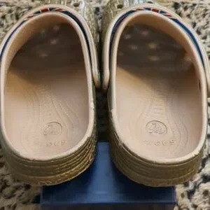 CROCS | Shoes | Crocs Crocodile Embossed In Gold Sz 2 | Poshmark